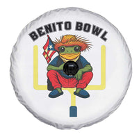 Benito Bowl Coquí Frog Football Spare Tire Cover Funny Puerto Rico Flag Game Day Music Fans