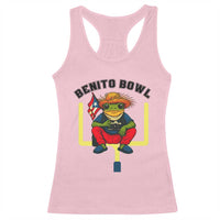 Benito Bowl Coquí Frog Football Racerback Tank Top Funny Puerto Rico Flag Game Day Music Fans