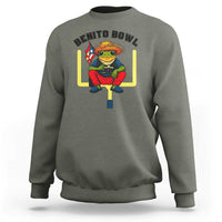 Benito Bowl Coquí Frog Football Sweatshirt Funny Puerto Rico Flag Game Day Music Fans