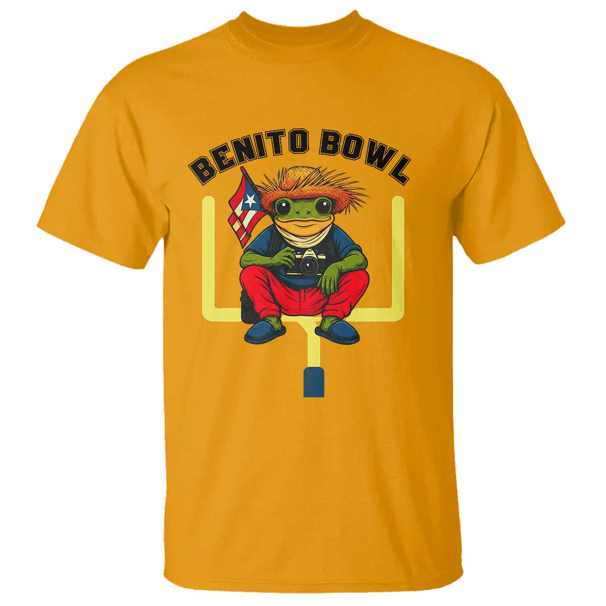 Benito Bowl Coquí Frog Football T Shirt Funny Puerto Rico Flag Game Day Music Fans