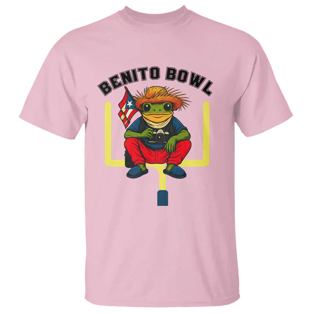 Benito Bowl Coquí Frog Football T Shirt Funny Puerto Rico Flag Game Day Music Fans