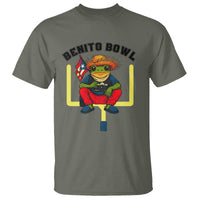 Benito Bowl Coquí Frog Football T Shirt Funny Puerto Rico Flag Game Day Music Fans
