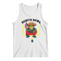 Benito Bowl Coquí Frog Football Tank Top Funny Puerto Rico Flag Game Day Music Fans