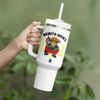 Benito Bowl Coquí Frog Football Tumbler With Handle Funny Puerto Rico Flag Game Day Music Fans