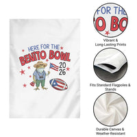 Here for the Benito Bowl 2026 Coquí Frog Garden Flag Puerto Rican Funny Football Music Fans