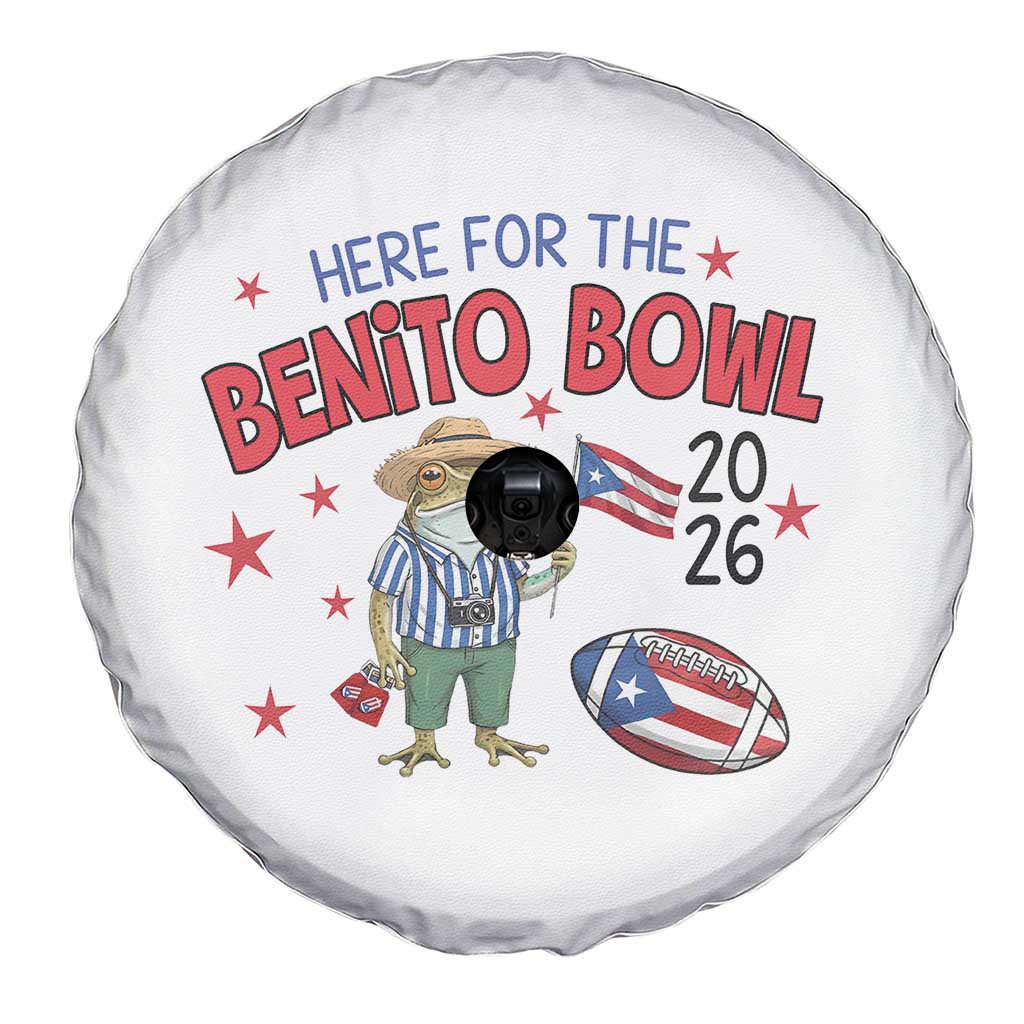 Here for the Benito Bowl 2026 Coquí Frog Spare Tire Cover Puerto Rican Funny Football Music Fans