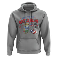 Here for the Benito Bowl 2026 Coquí Frog Hoodie Puerto Rican Funny Football Music Fans