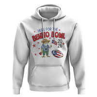 Here for the Benito Bowl 2026 Coquí Frog Hoodie Puerto Rican Funny Football Music Fans