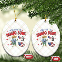 Here for the Benito Bowl 2026 Coquí Frog Ceramic Ornament Puerto Rican Funny Football Music Fans
