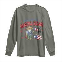 Here for the Benito Bowl 2026 Coquí Frog Long Sleeve Shirt Puerto Rican Funny Football Music Fans