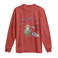 Here for the Benito Bowl 2026 Coquí Frog Long Sleeve Shirt Puerto Rican Funny Football Music Fans
