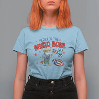Here for the Benito Bowl 2026 Coquí Frog T Shirt For Women Puerto Rican Funny Football Music Fans