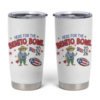 Here for the Benito Bowl 2026 Coquí Frog Tumbler Cup Puerto Rican Funny Football Music Fans