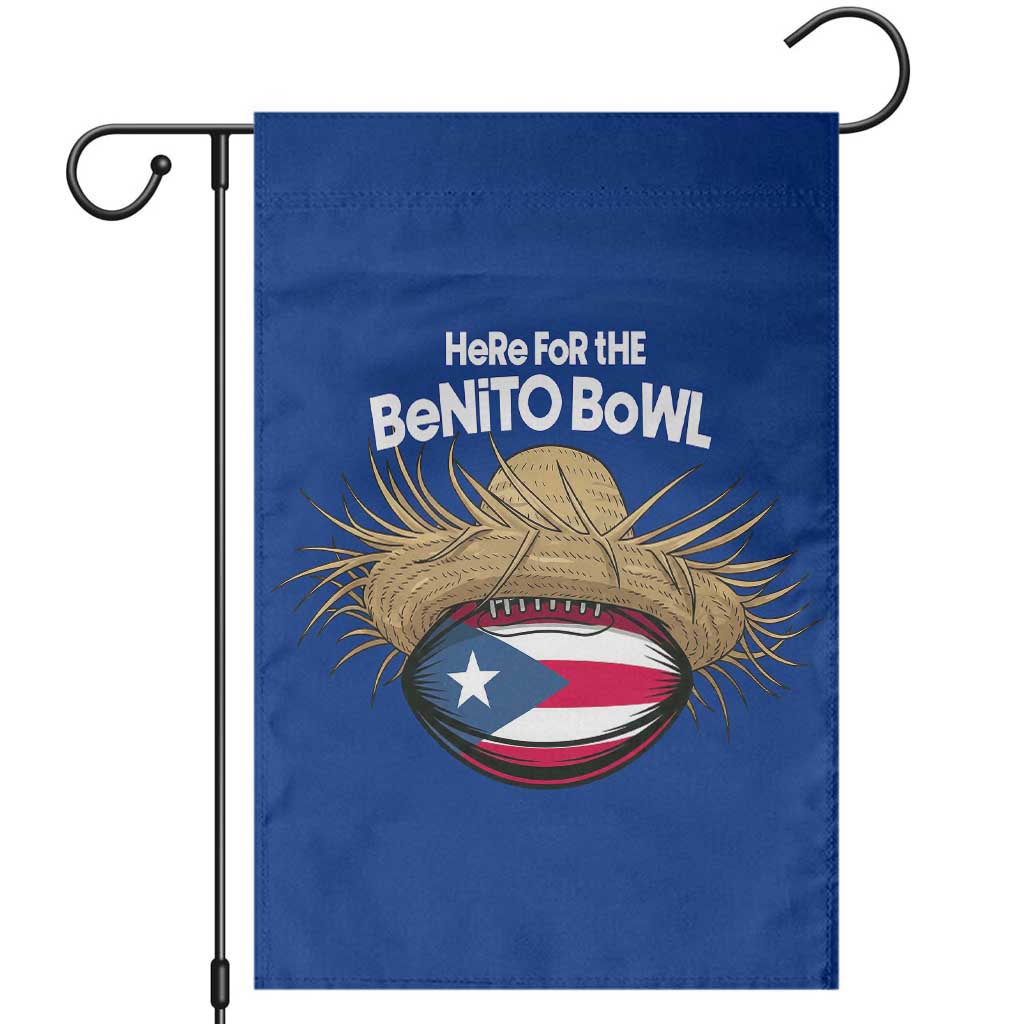 Here for the Benito Bowl Straw Hat Garden Flag Puerto Rico Flag Football Music Fans