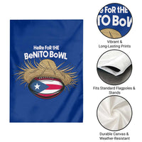Here for the Benito Bowl Straw Hat Garden Flag Puerto Rico Flag Football Music Fans