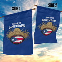 Here for the Benito Bowl Straw Hat Garden Flag Puerto Rico Flag Football Music Fans