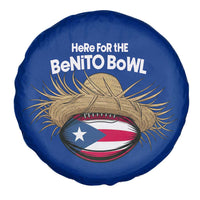Here for the Benito Bowl Straw Hat Spare Tire Cover Puerto Rico Flag Football Music Fans