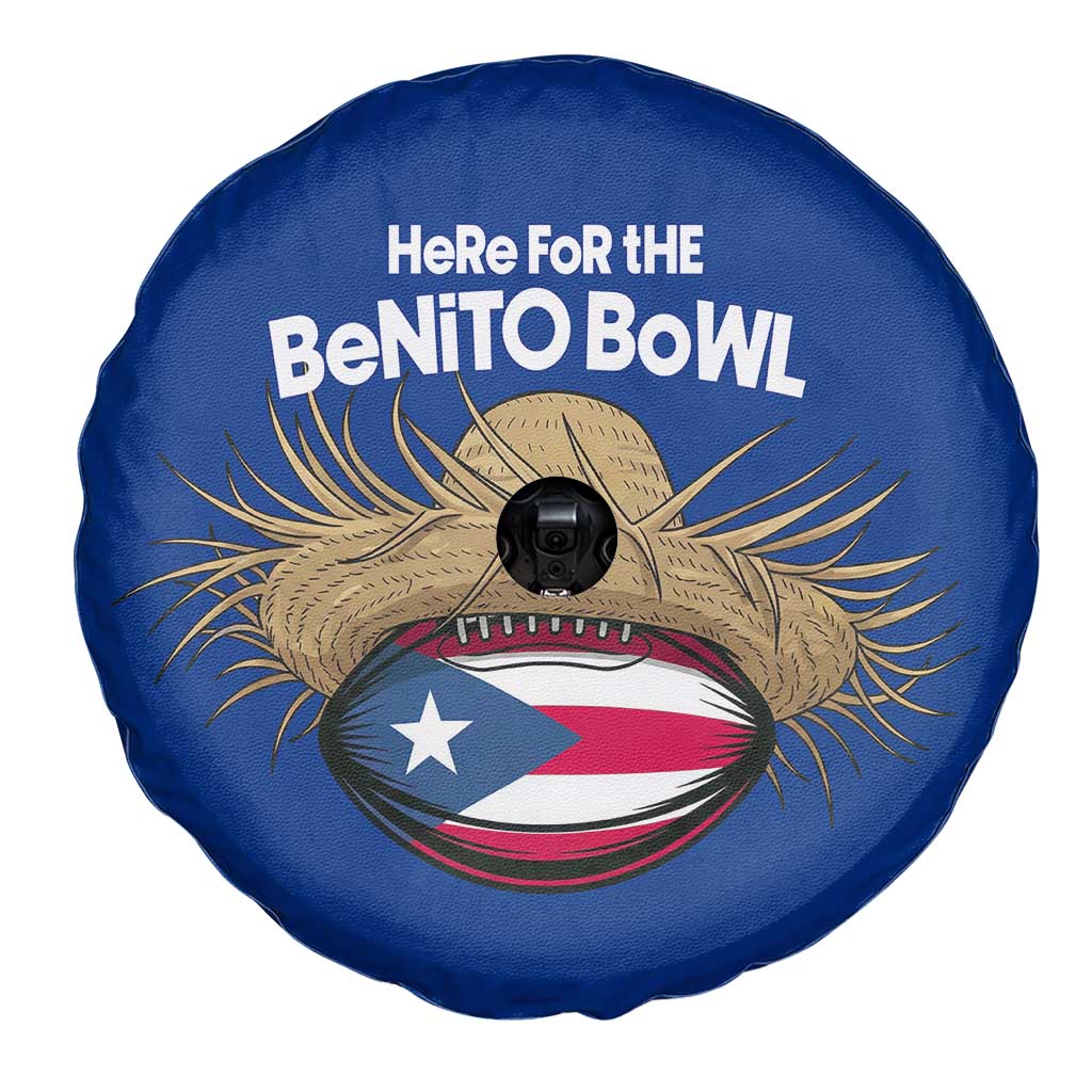 Here for the Benito Bowl Straw Hat Spare Tire Cover Puerto Rico Flag Football Music Fans