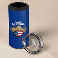 Here for the Benito Bowl Straw Hat 4 in 1 Can Cooler Tumbler Puerto Rico Flag Football Music Fans
