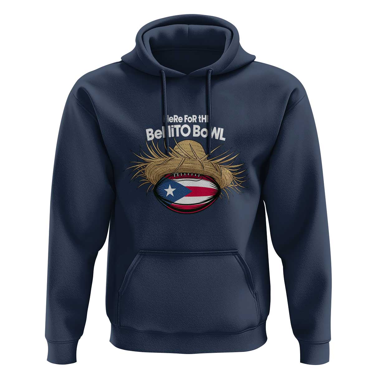 Here for the Benito Bowl Straw Hat Hoodie Puerto Rico Flag Football Music Fans