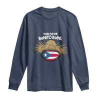 Here for the Benito Bowl Straw Hat Long Sleeve Shirt Puerto Rico Flag Football Music Fans