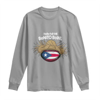 Here for the Benito Bowl Straw Hat Long Sleeve Shirt Puerto Rico Flag Football Music Fans