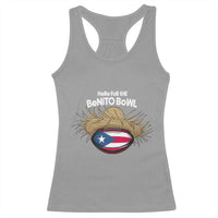 Here for the Benito Bowl Straw Hat Racerback Tank Top Puerto Rico Flag Football Music Fans