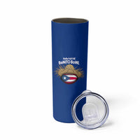 Here for the Benito Bowl Straw Hat Skinny Tumbler Puerto Rico Flag Football Music Fans