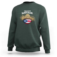 Here for the Benito Bowl Straw Hat Sweatshirt Puerto Rico Flag Football Music Fans