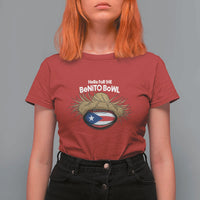 Here for the Benito Bowl Straw Hat T Shirt For Women Puerto Rico Flag Football Music Fans