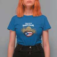 Here for the Benito Bowl Straw Hat T Shirt For Women Puerto Rico Flag Football Music Fans