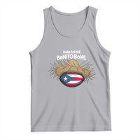 Here for the Benito Bowl Straw Hat Tank Top Puerto Rico Flag Football Music Fans