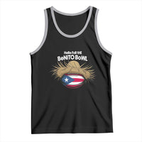 Here for the Benito Bowl Straw Hat Tank Top Puerto Rico Flag Football Music Fans