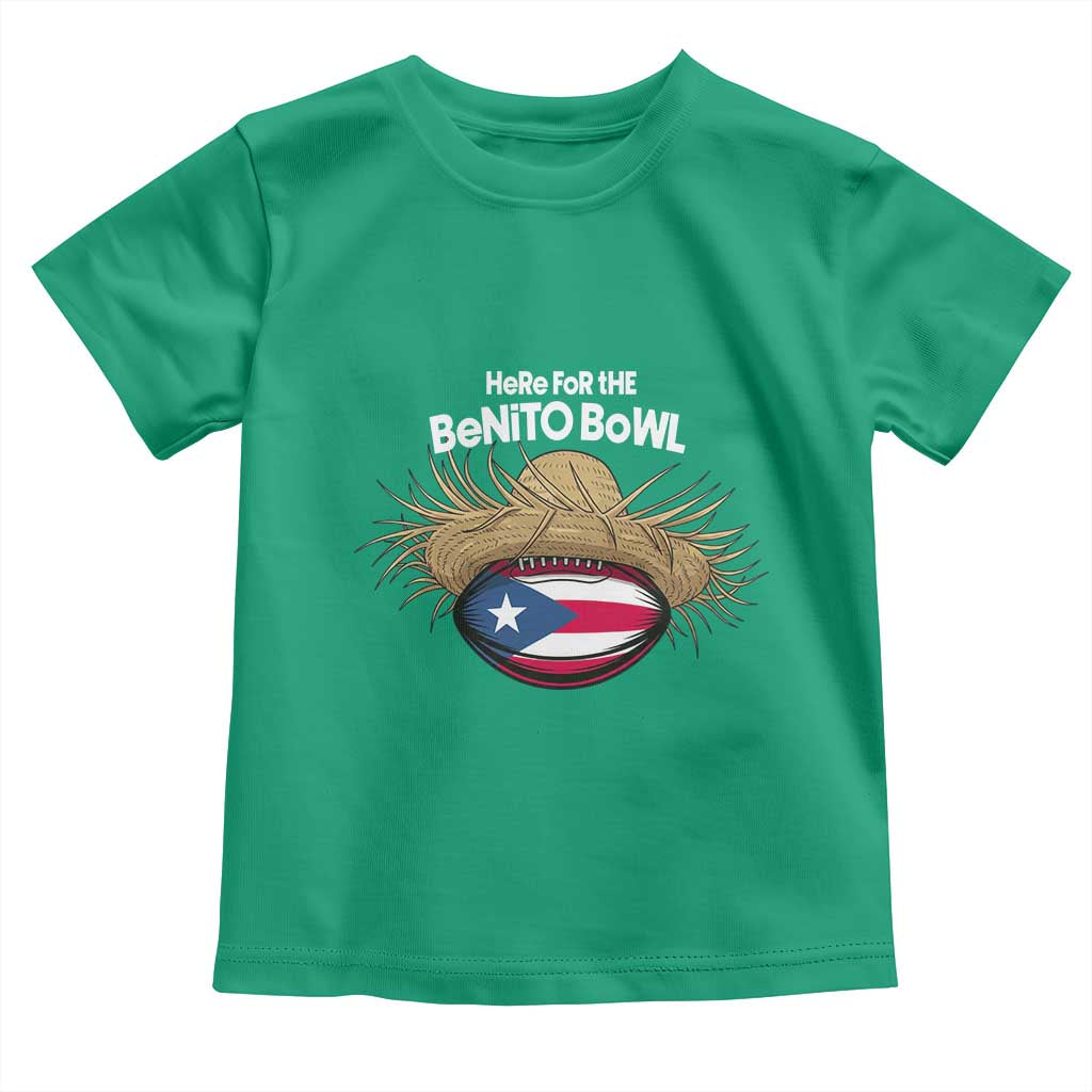 Here for the Benito Bowl Straw Hat Toddler T Shirt Puerto Rico Flag Football Music Fans