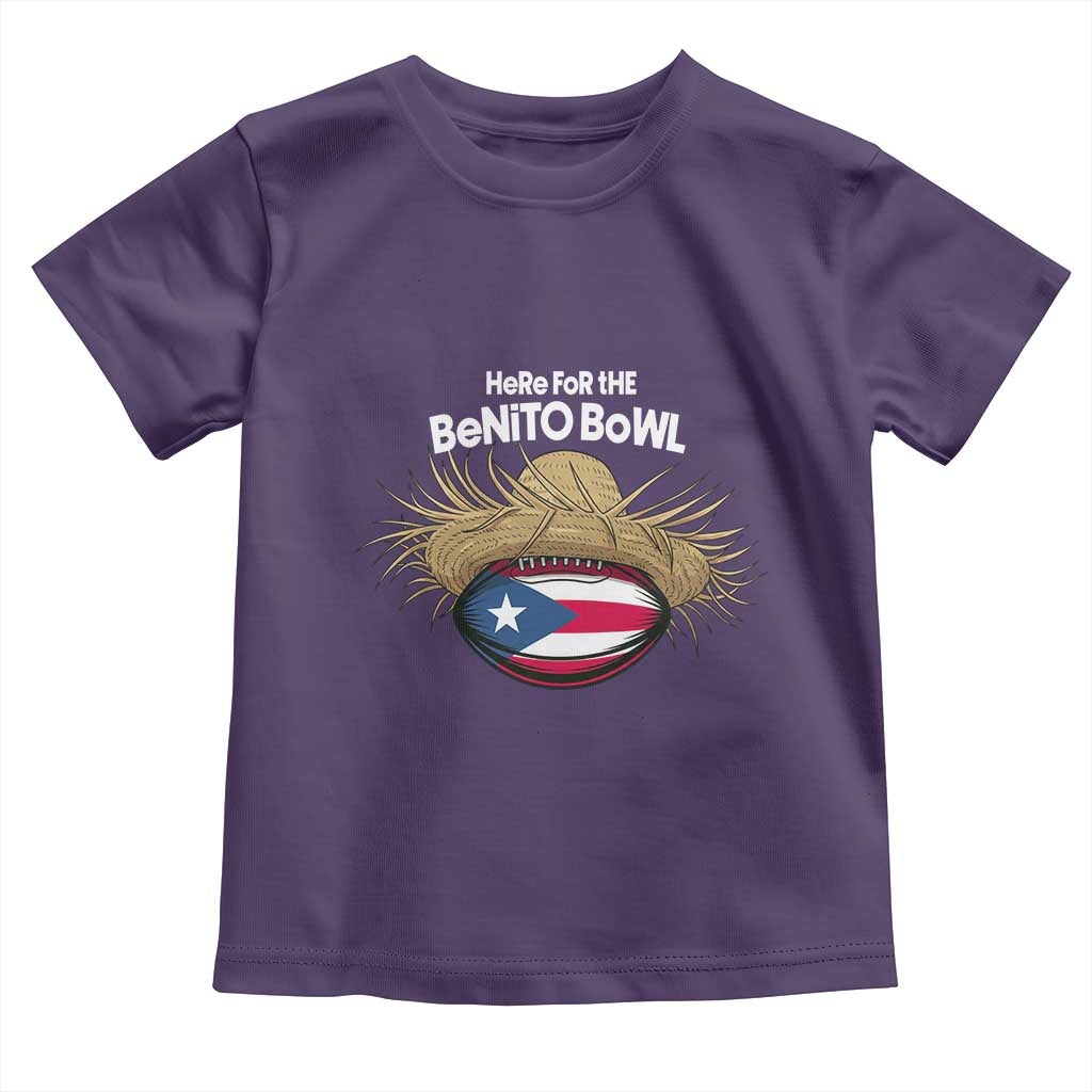 Here for the Benito Bowl Straw Hat Toddler T Shirt Puerto Rico Flag Football Music Fans