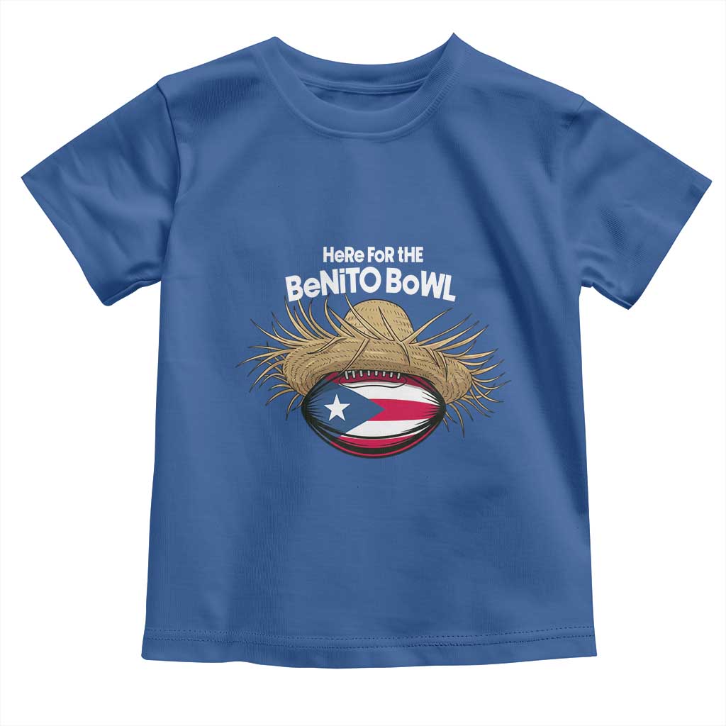 Here for the Benito Bowl Straw Hat Toddler T Shirt Puerto Rico Flag Football Music Fans