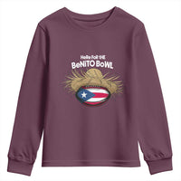 Here for the Benito Bowl Straw Hat Youth Sweatshirt Puerto Rico Flag Football Music Fans