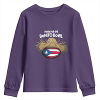Here for the Benito Bowl Straw Hat Youth Sweatshirt Puerto Rico Flag Football Music Fans