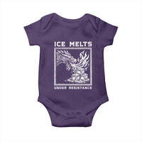 Ice Melts Under Resistance Baby Onesie Against Ice Protest Dragon Graphic with Fire
