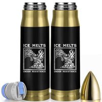 Ice Melts Under Resistance Bullet Tumbler Against Ice Protest Dragon Graphic with Fire