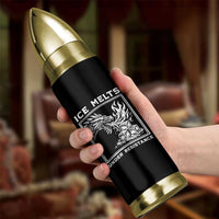 Ice Melts Under Resistance Bullet Tumbler Against Ice Protest Dragon Graphic with Fire