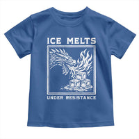Ice Melts Under Resistance Toddler T Shirt Against Ice Protest Dragon Graphic with Fire