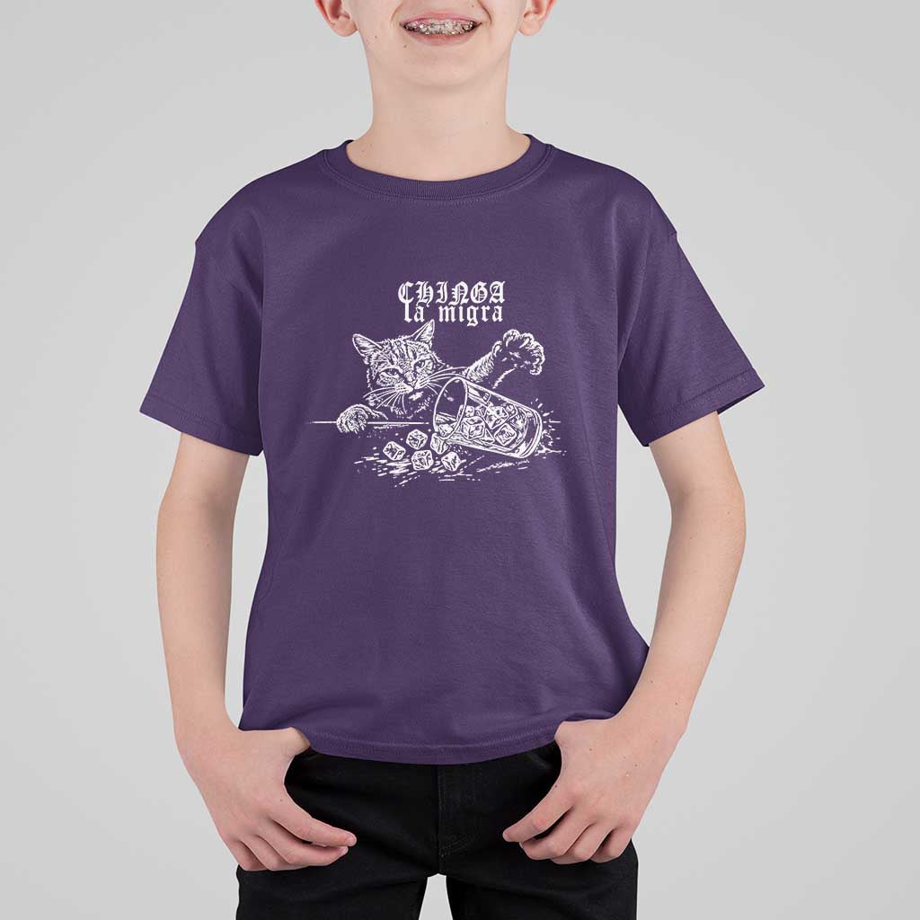 Chinga La Migra Protest Cat T Shirt For Kid Spanish Resistance Against Ice