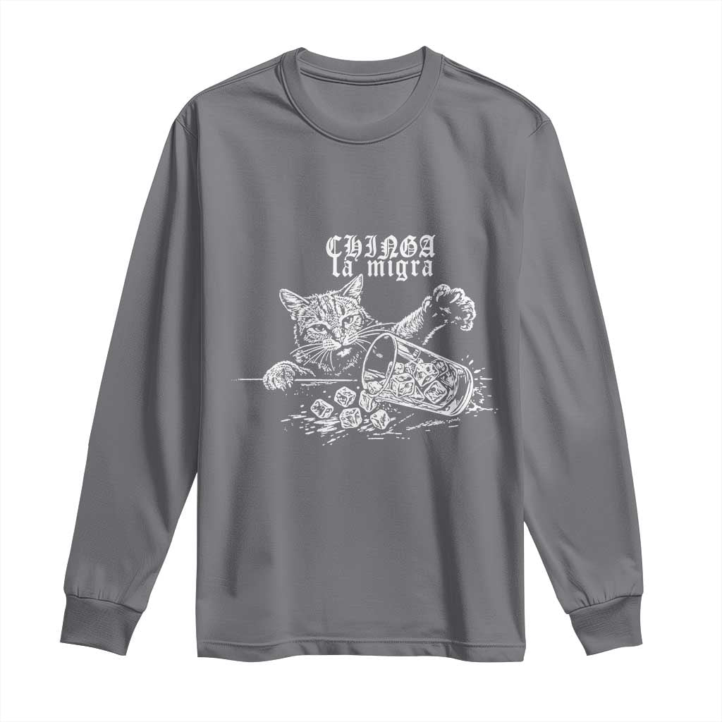 Chinga La Migra Protest Cat Long Sleeve Shirt Spanish Resistance Against Ice