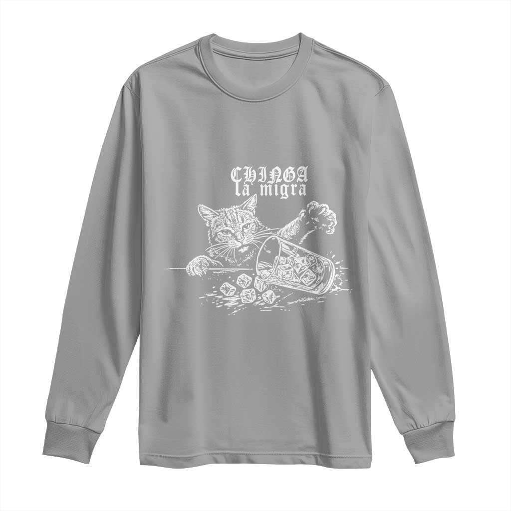 Chinga La Migra Protest Cat Long Sleeve Shirt Spanish Resistance Against Ice