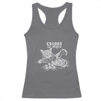 Chinga La Migra Protest Cat Racerback Tank Top Spanish Resistance Against Ice