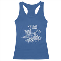 Chinga La Migra Protest Cat Racerback Tank Top Spanish Resistance Against Ice