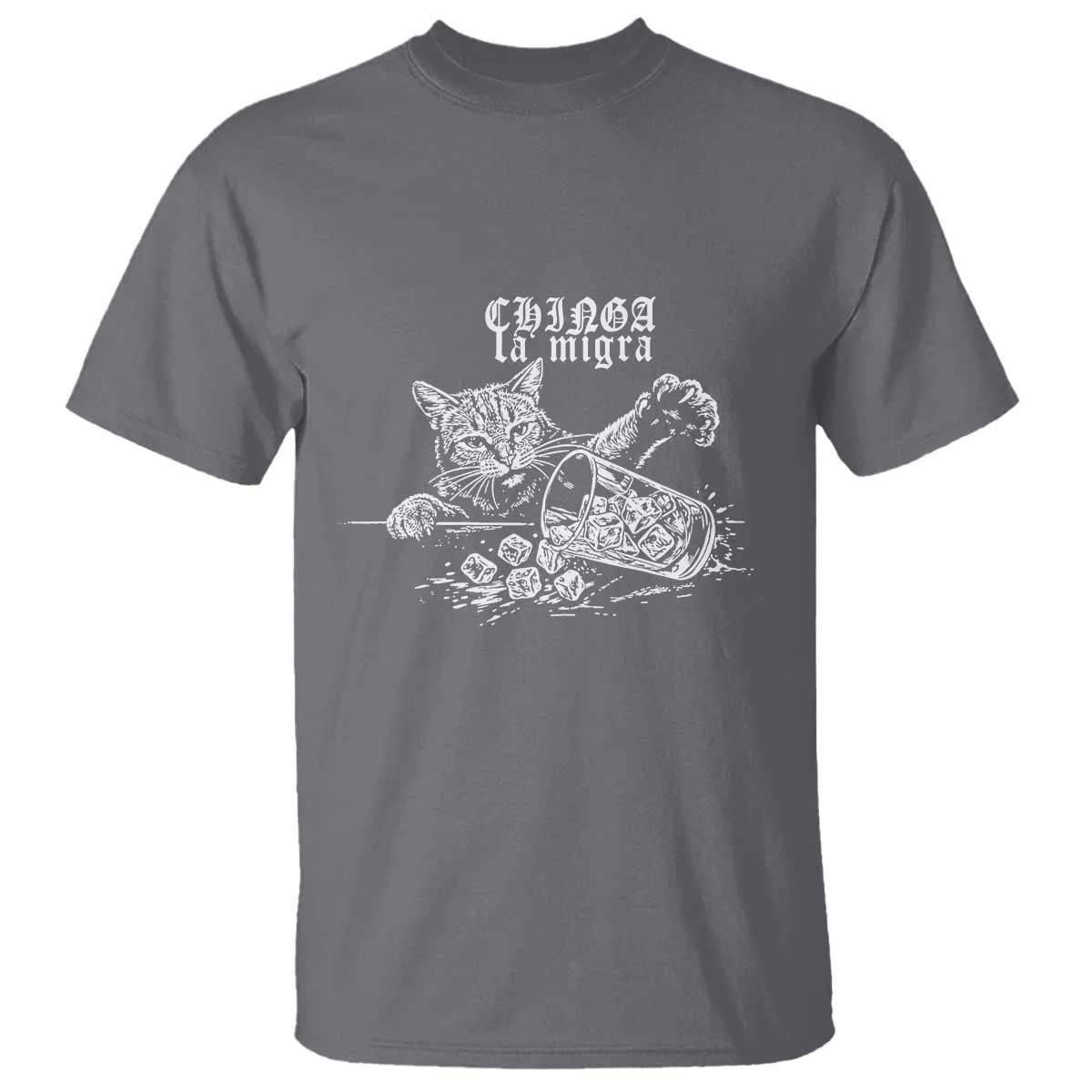 Chinga La Migra Protest Cat T Shirt Spanish Resistance Against Ice