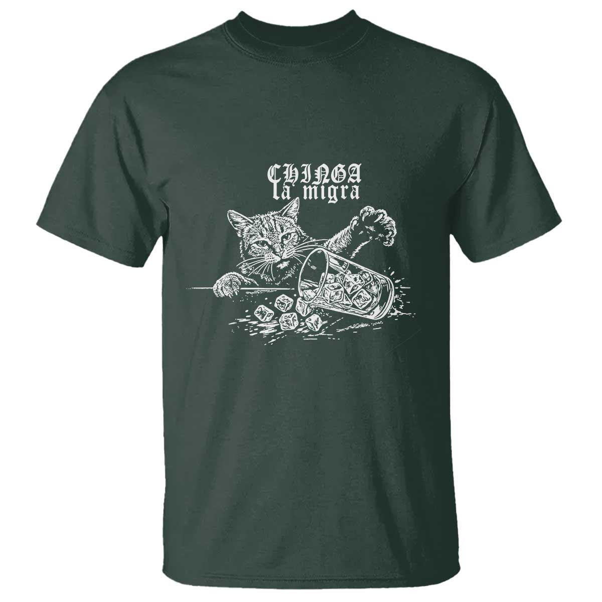 Chinga La Migra Protest Cat T Shirt Spanish Resistance Against Ice