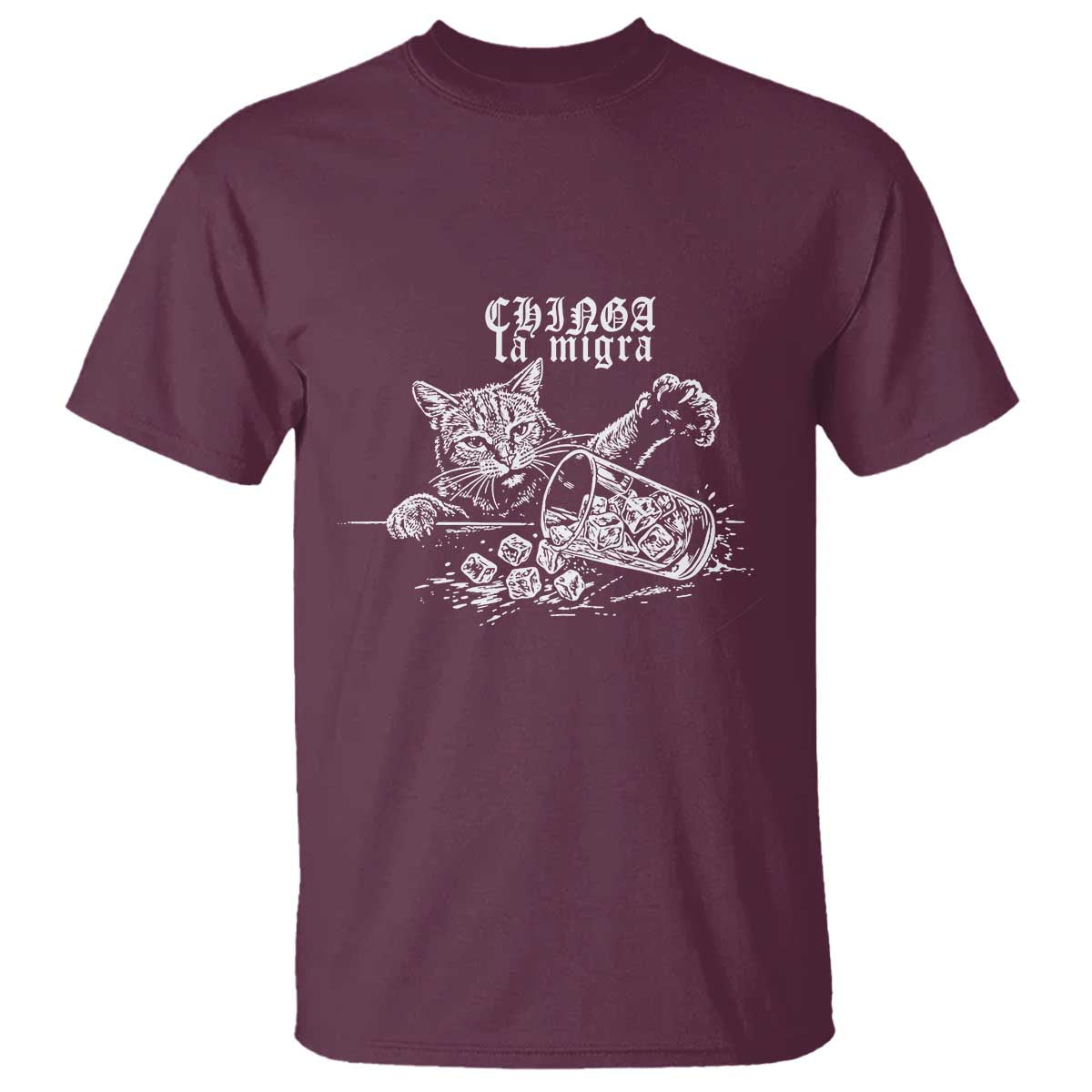 Chinga La Migra Protest Cat T Shirt Spanish Resistance Against Ice